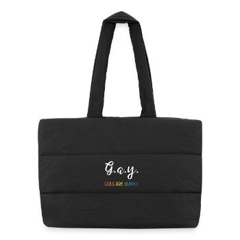 LGBT Pride Month - G.A.Y - Girls are yummy - Puffer Shopping Bag - black - Front