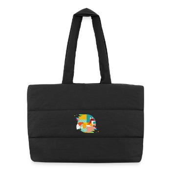 Fuchs Motiv – Modern Design & Closeness to Nature - Puffer Shopping Bag - black - Front