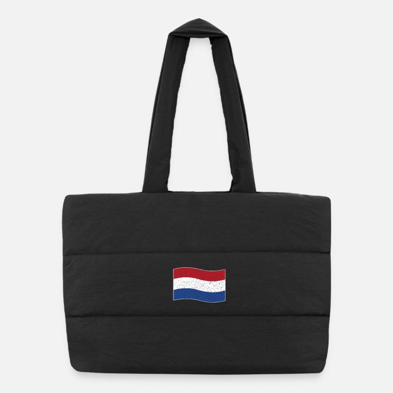 vintage Netherlands flag Puffer Shopping Bag
