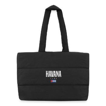 Havana Cuba Cubans - Puffer Shopping Bag - black - Front
