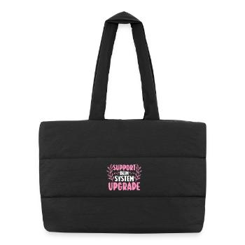 Enterrement de vie de garçon Équipe Mariée Enterrement de vie de jeune fille - Sac shopping matelassé - noir - Devant