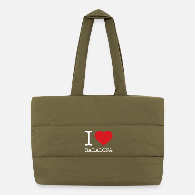 I love Badalona Puffer Shopping Bag