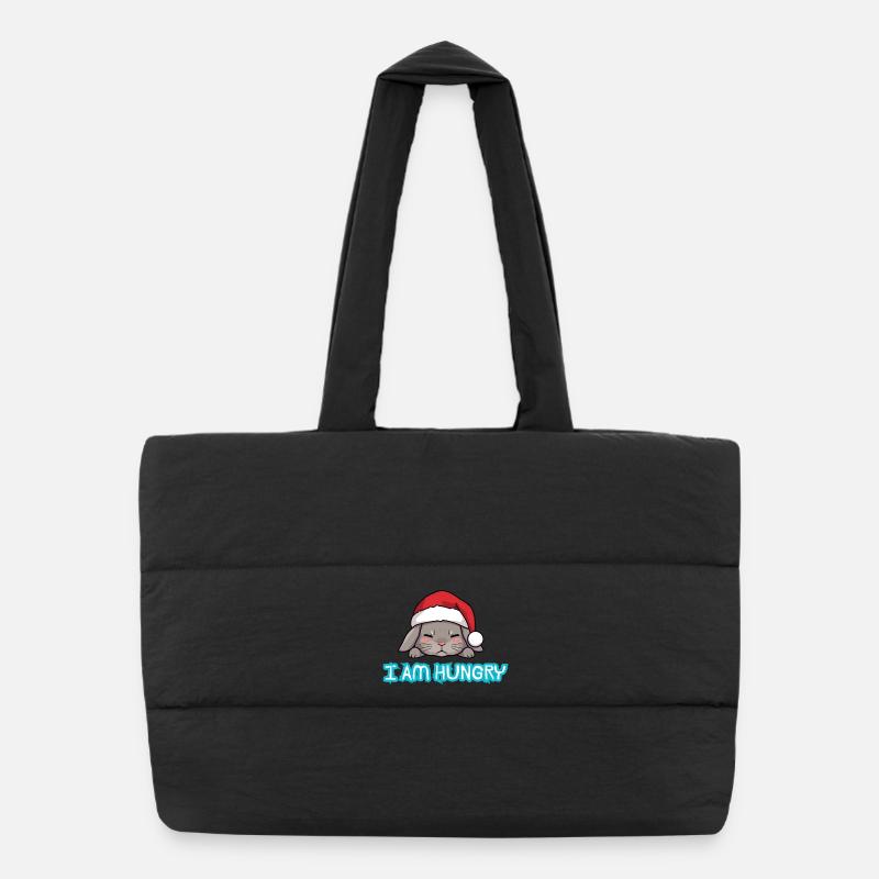 Christmas Gourmet Bunny Puffer Shopping Bag