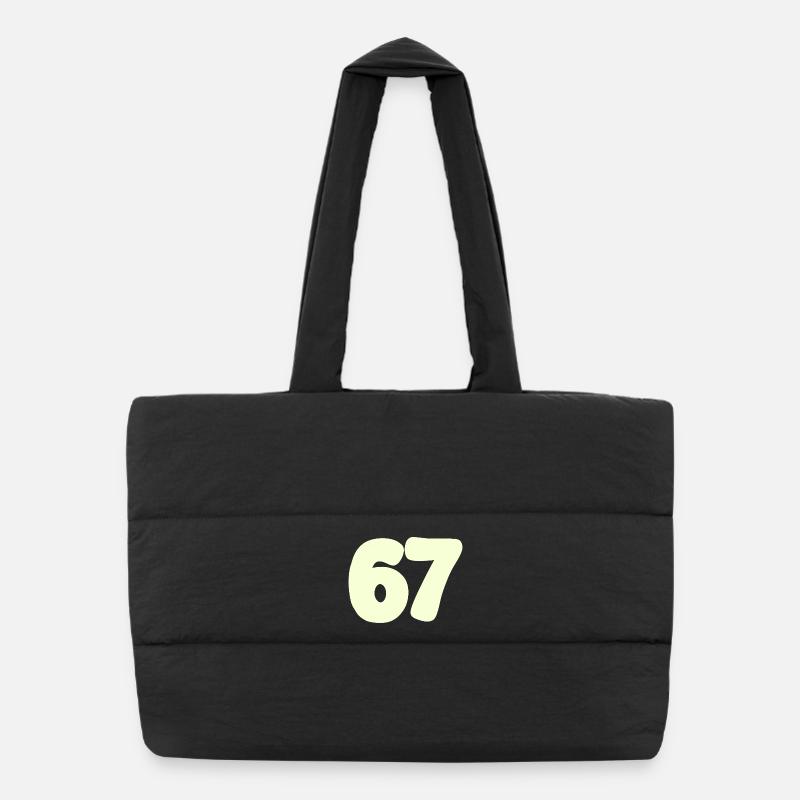 67 - Puffer-Einkaufstasche - Schwarz