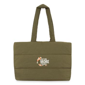Just One More Koi Fish I Promise Funny Pond - Puffer Shopping Bag - safari green - Front