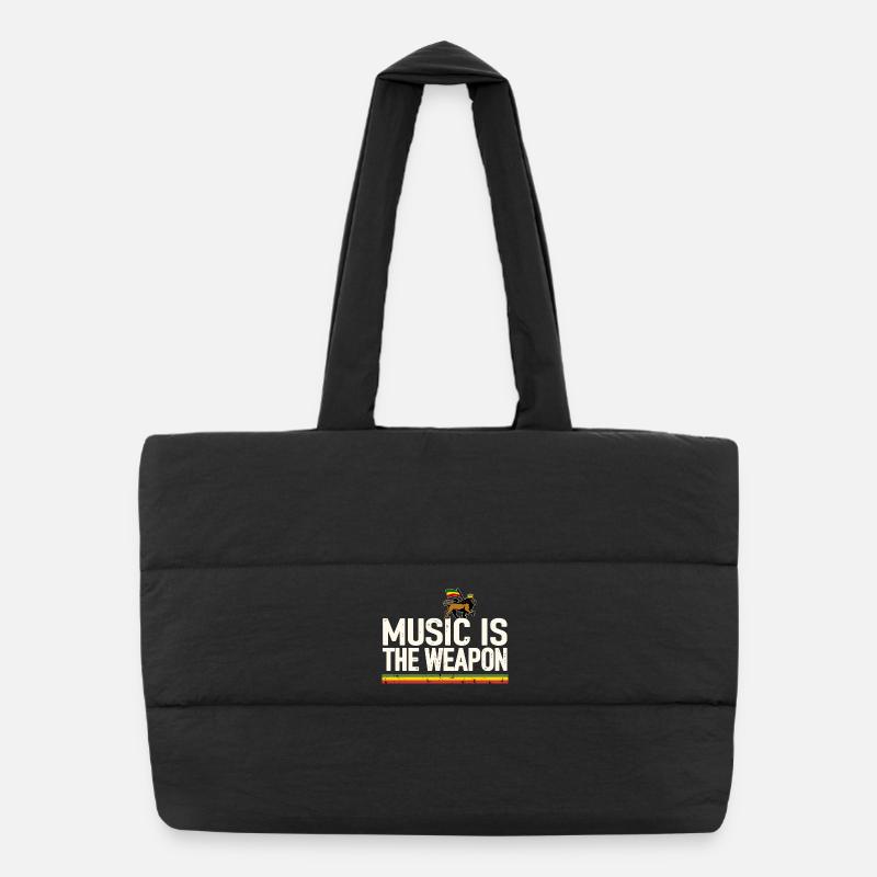 Reggae Music Puffer-Einkaufstasche