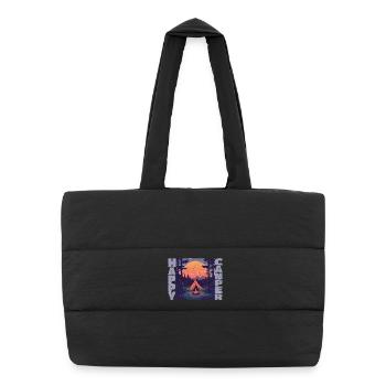 Campeur heureux - Sac shopping matelassé - noir - Devant