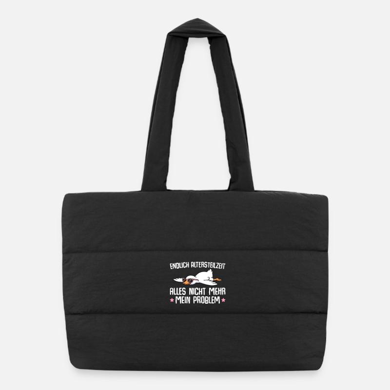 Oie partielle à la retraite avec lunettes de soleil - retraite anticipée Sac shopping matelassé