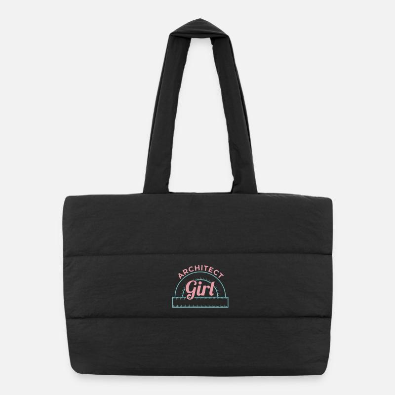 Architecture Girl Puffer Shopping Bag