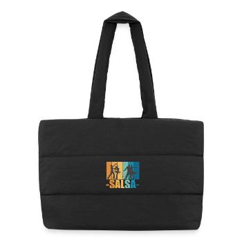 Salsa Vintage Dancer Retro Dancing Cadeau - Sac shopping matelassé - noir - Devant