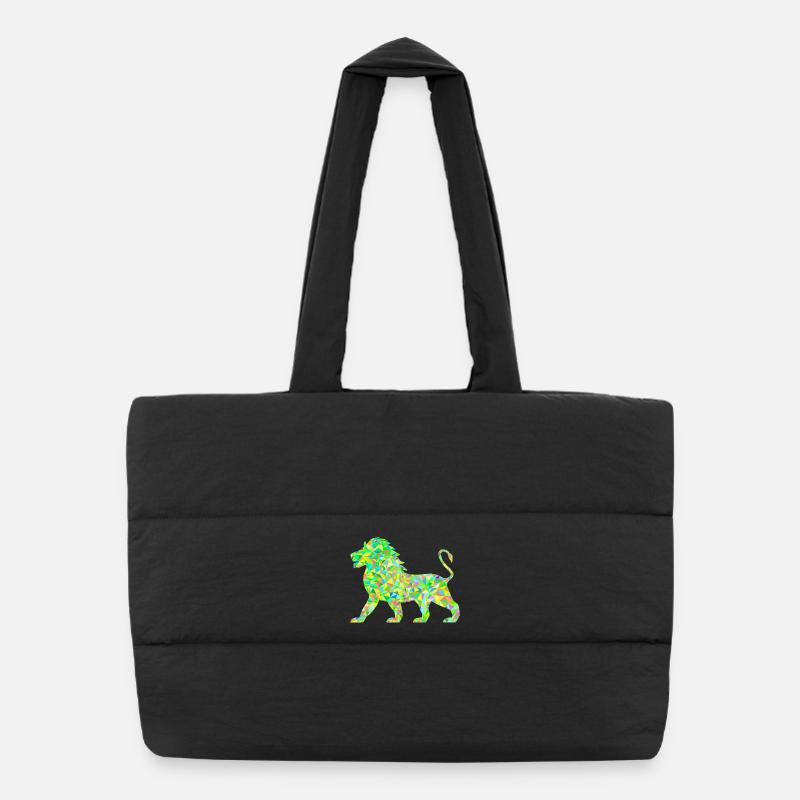 Lion Polygon Puffer Shopping Bag