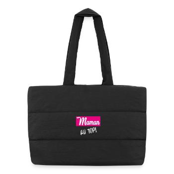 BONNE FÊTE MAMAN. MAMAN - Sac shopping matelassé - noir - Devant