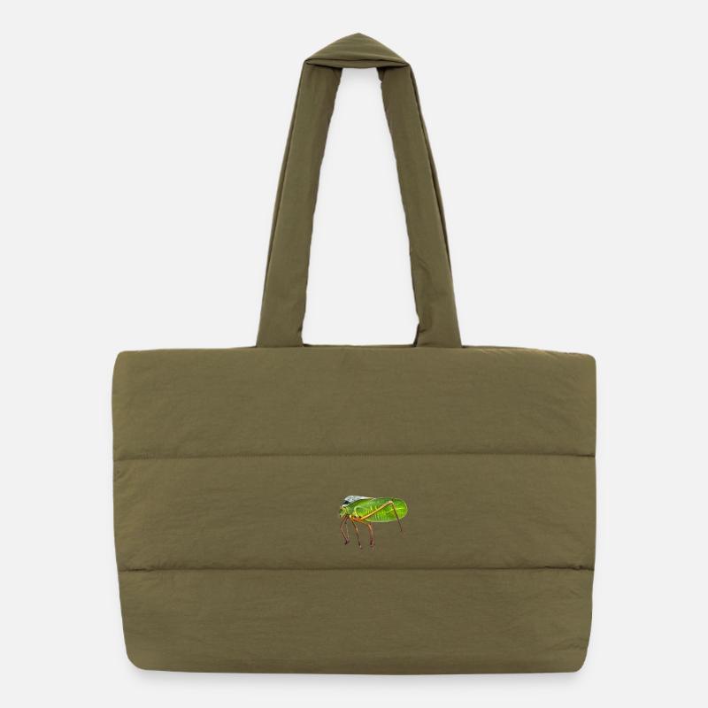 ma Katydid géante à capuchon. Photo de la nature, pas de graphisme Sac shopping matelassé