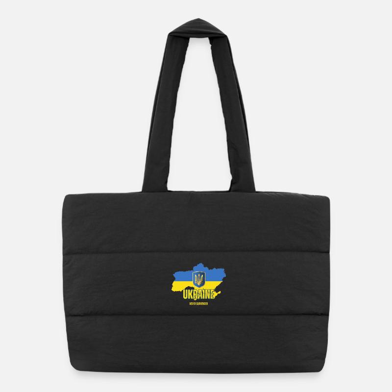 Ukrainische Flagge, Ukrainischer Stolz Puffer-Einkaufstasche