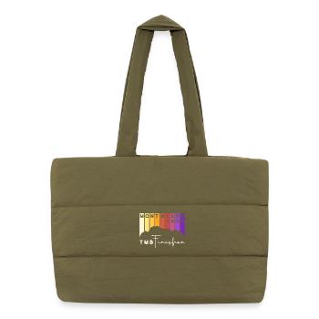 TMB Tour de Mont Blanc Montblanc Finisher - Puffer Shopping Bag - safari green - Front