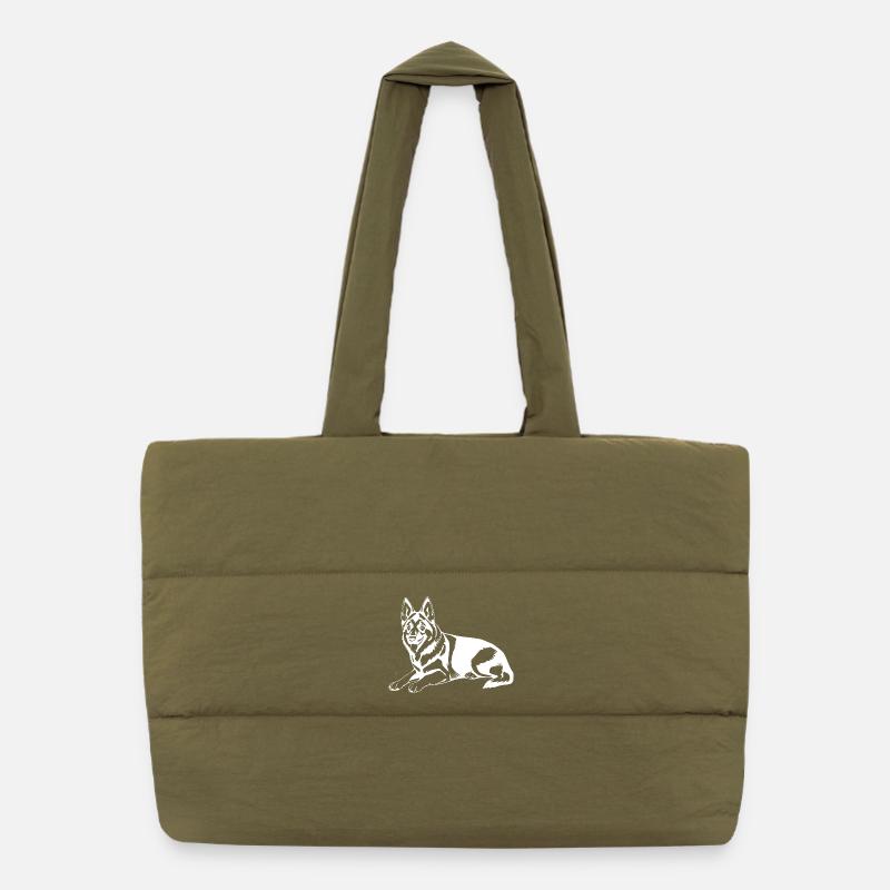 Sheepdog Puffer Shopping Bag