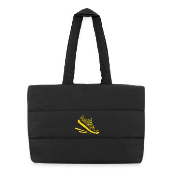 Courir mon attitude pue Sentir mes chaussures Marathon - Sac shopping matelassé - noir - Devant
