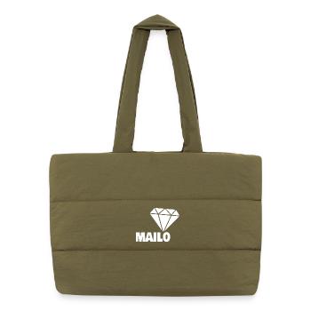 Mailo as a noble - Puffer Shopping Bag - safari green - Front