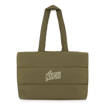 Napoli Neon Schriftzug - Puffer-Einkaufstasche - safari Green - Vorne