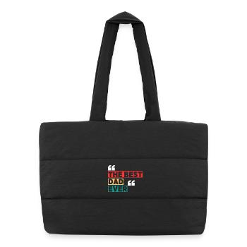 Le Meilleur Papa  - Sac shopping matelassé - noir - Devant