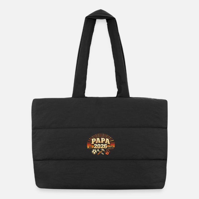 papa 2026 Puffer-Einkaufstasche