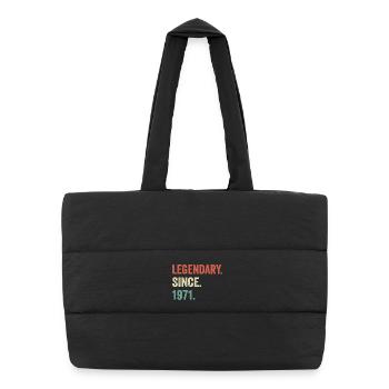 legendary since 1971 - Puffer Shopping Bag - black - Front