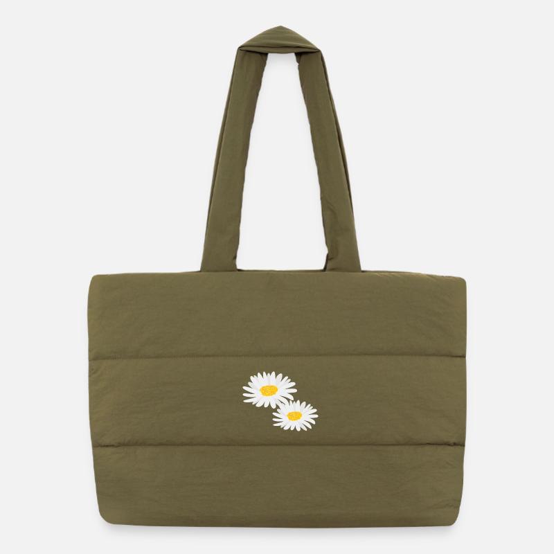 Blume Gänseblümchen Puffer-Einkaufstasche