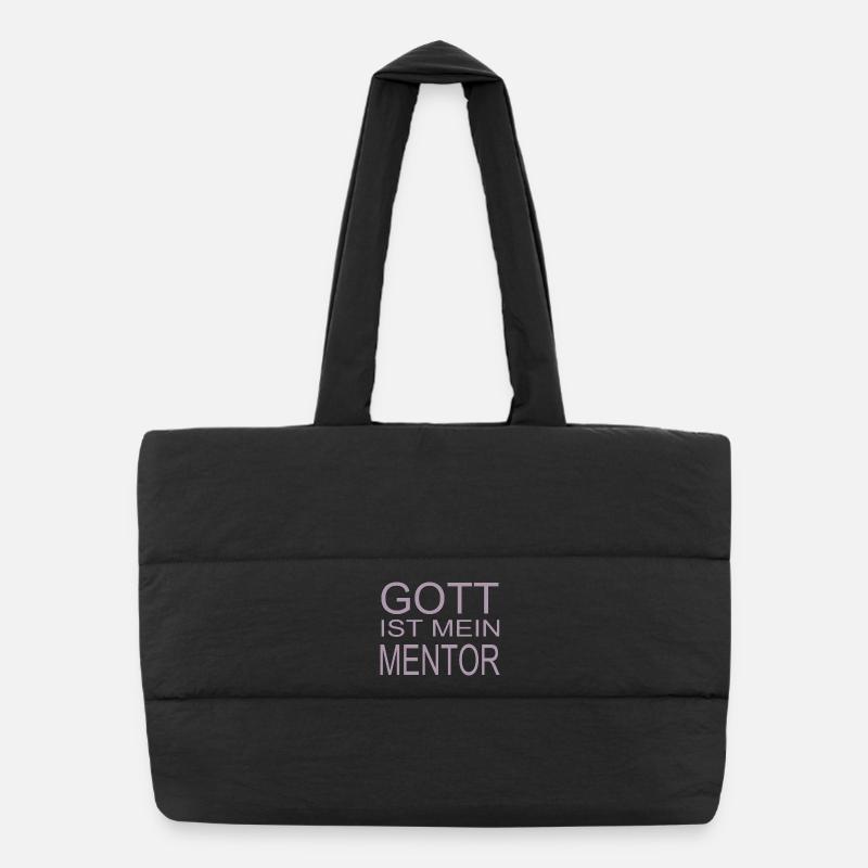 Gott ist mein Mentor Puffer-Einkaufstasche