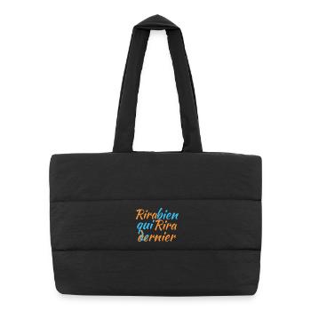 Rira bien qui rira le dernier - Sac shopping matelassé - noir - Devant