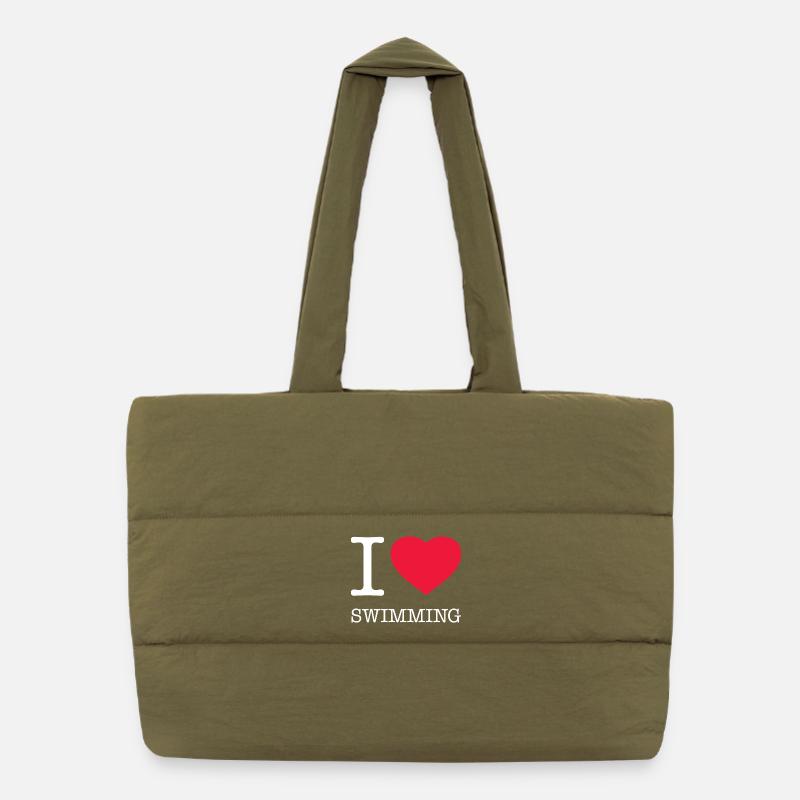 J’AIME NAGER Schwimmen Sac shopping matelassé