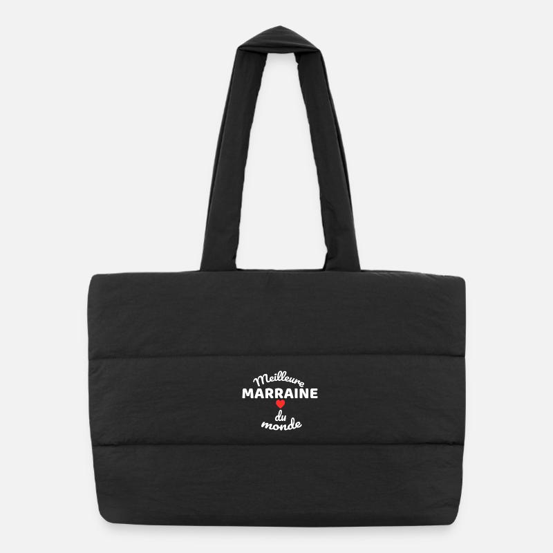 Maman Marraine du Monde Illustration Sac shopping matelassé