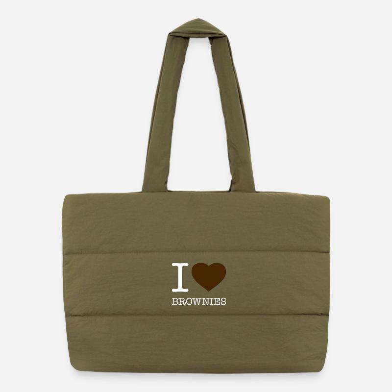 J’ADORE LES BROWNIES Sac shopping matelassé
