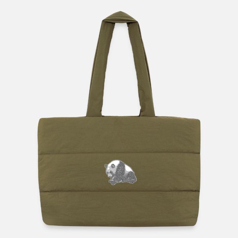 Panda grand Sac shopping matelassé