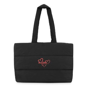 Geschenk für Aleyna - Puffer-Einkaufstasche - Schwarz - Vorne