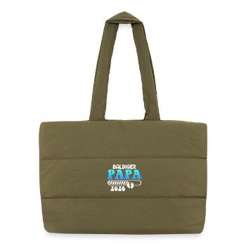 BALD PAPA 2026 Vaterschaft Lustiges - Puffer-Einkaufstasche - safari Green - Vorne