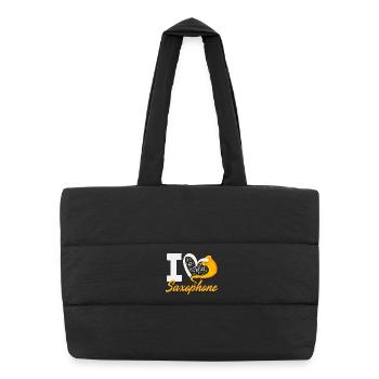 Membre du groupe I Love Saxophone Orchestra - Sac shopping matelassé - noir - Devant
