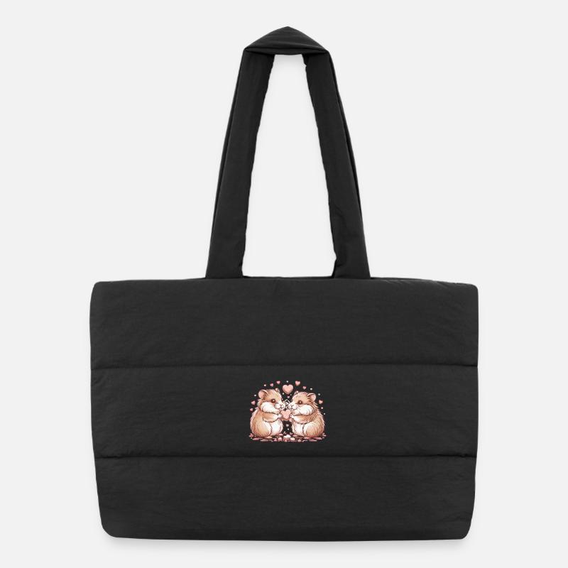 Kuschelherz Hamsterduo Puffer-Einkaufstasche