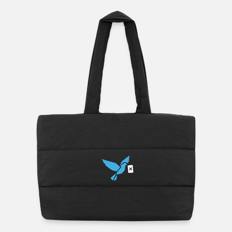 Origami Oiseau Colombe Géométrique Sac shopping matelassé