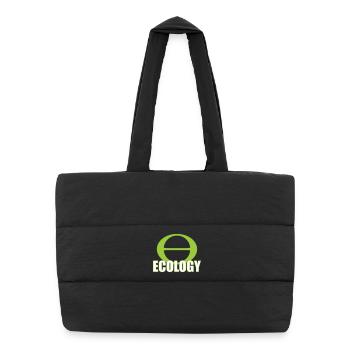 Sigle Ecologie Minimaliste Vert - Sac shopping matelassé - noir - Devant