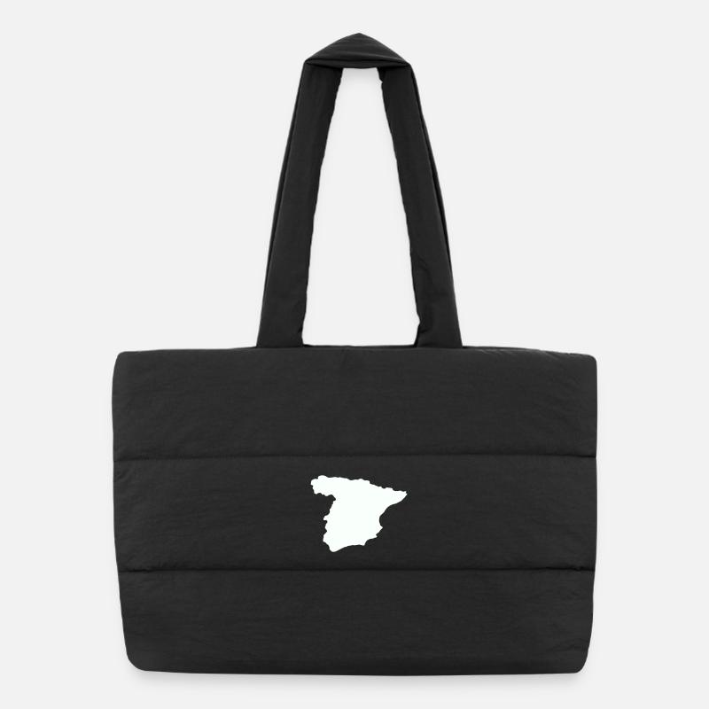 Spain Maps Silhouette Design Puffer Shopping Bag