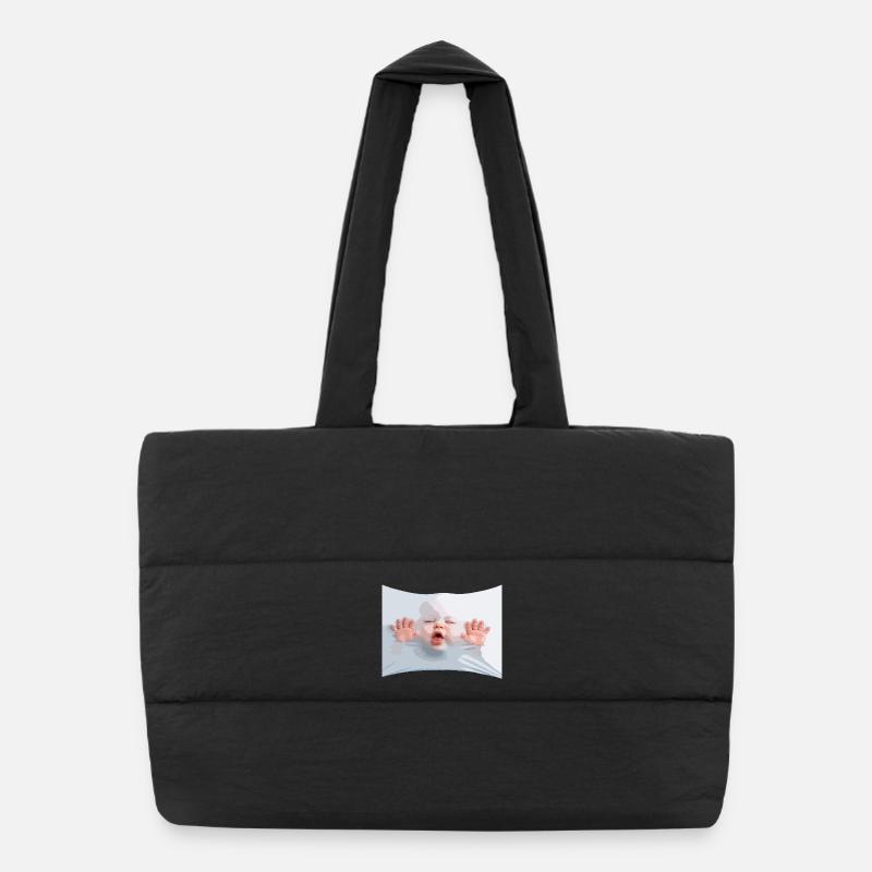 Bébé luxueux en tissu blanc Sac shopping matelassé