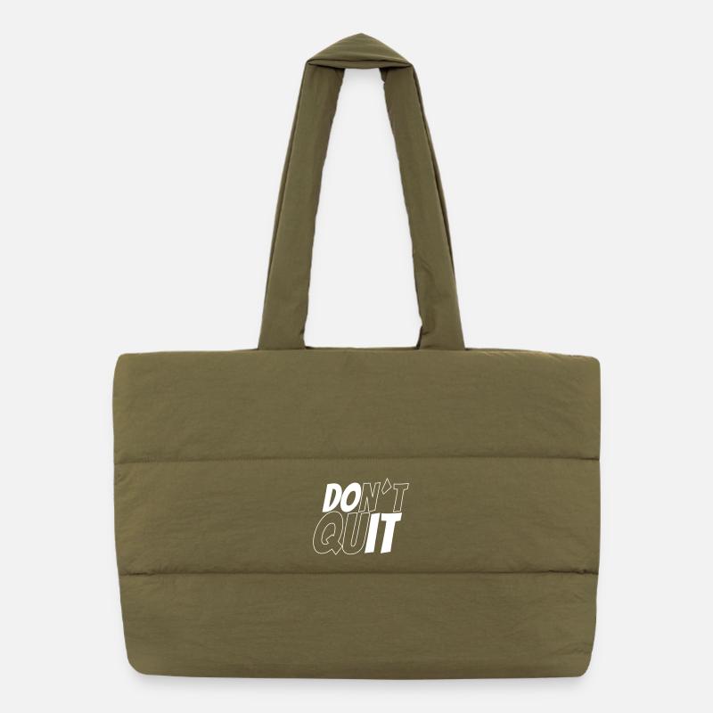 dont´t quit vs do it Puffer-Einkaufstasche