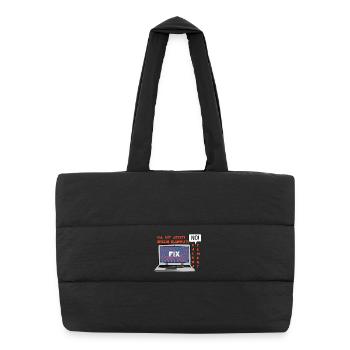 Kein Bild 🤬 Klumpat! Retro Computer Humor Design - Puffer-Einkaufstasche - Schwarz - Vorne