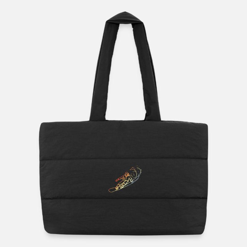 Snowboarder Vintage Look Sac shopping matelassé