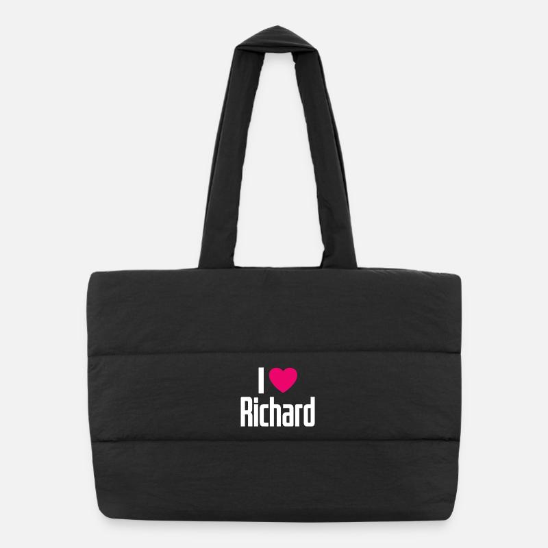 I Love Richard Pinkes Herz Ich liebe Richard Puffer-Einkaufstasche