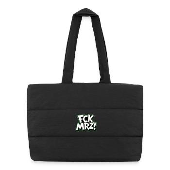 FCK MRZ Politischer Protest Slogan - Puffer-Einkaufstasche - Schwarz - Vorne