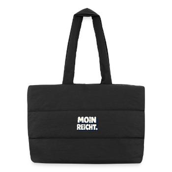 Moin suffit comme dire en allemand du Nord - Sac shopping matelassé - noir - Devant