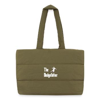 Dodgefather Silhouette Design - Puffer Shopping Bag - safari green - Front