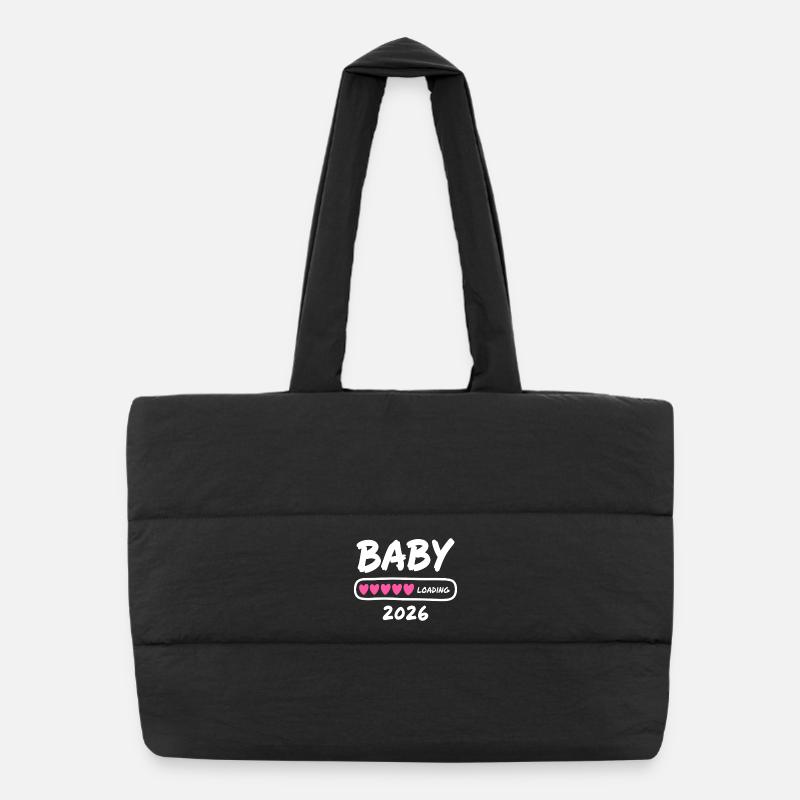 Baby Loading 2026 Schwangerschaft Eltern Puffer-Einkaufstasche