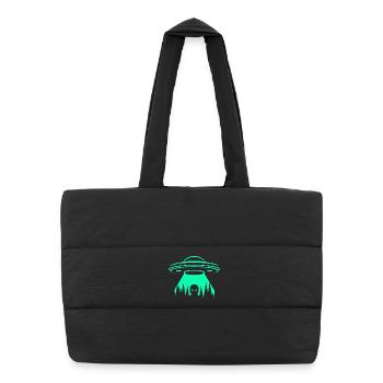 UFO-Neon-Entführung - Puffer-Einkaufstasche - Schwarz - Vorne